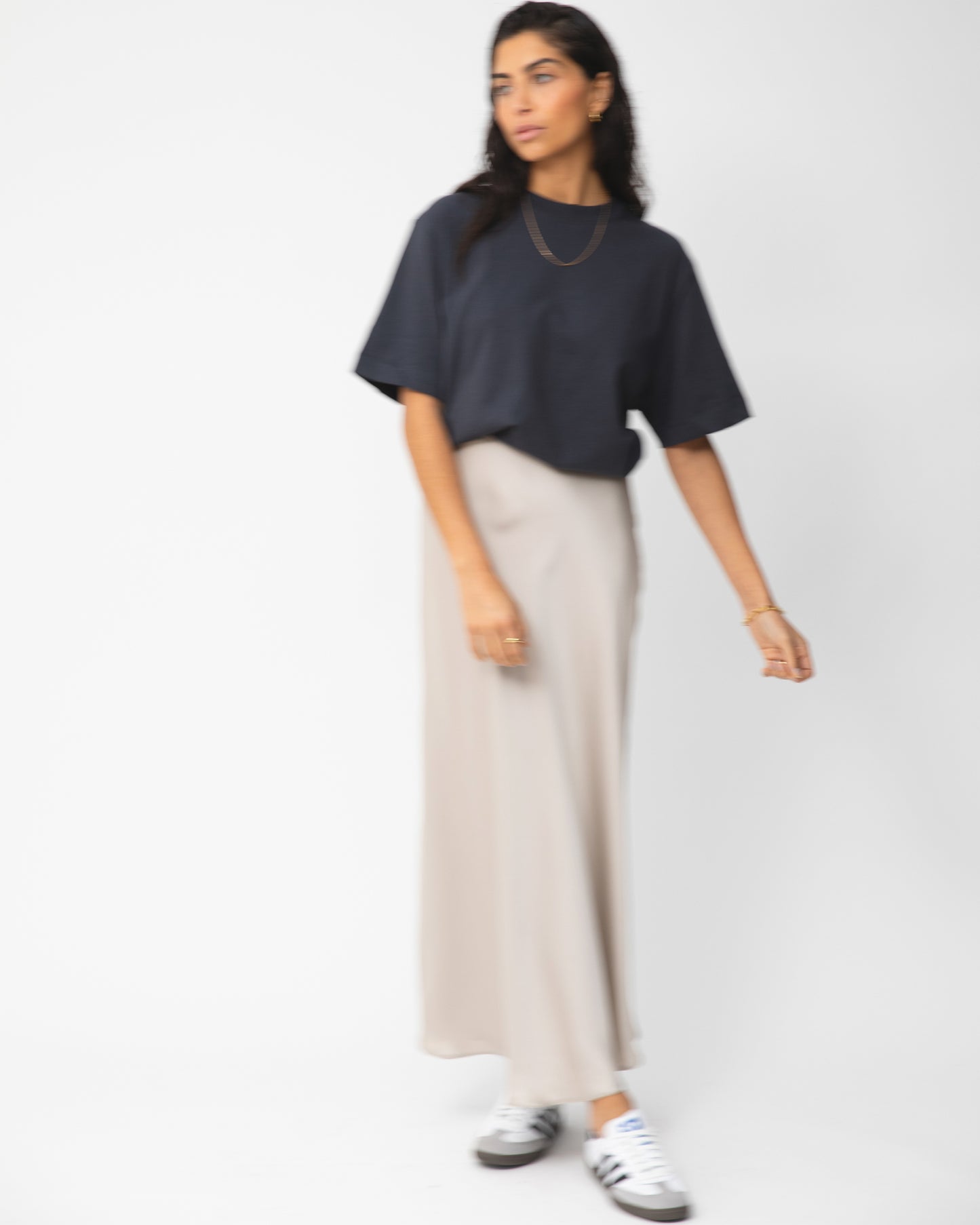 Jeanne Maxi Satin Skirt