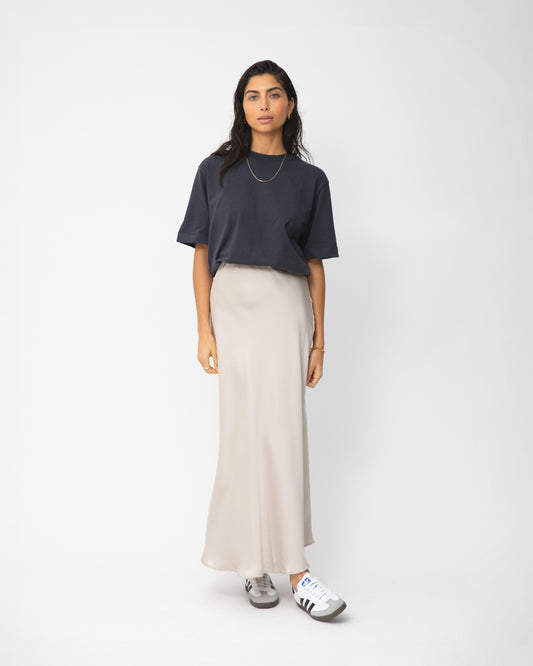 Jeanne Maxi Satin Skirt
