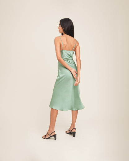 Eva Satin Midi Dress